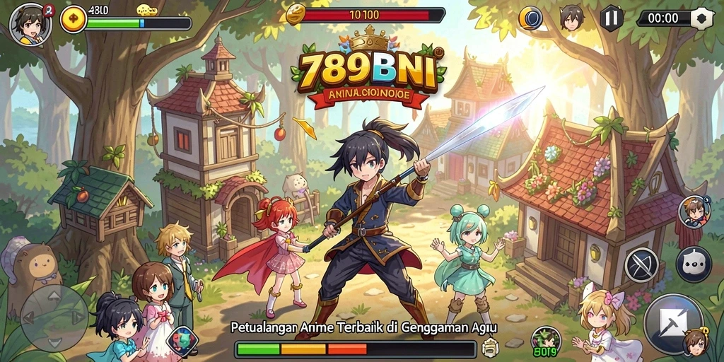 Tampilan gameplay 789BNI dengan karakter Anime yang menarik.