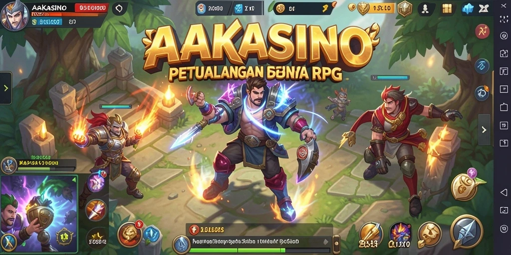 Gameplay AAKASINO menampilkan aksi seru dalam petualangan RPG.