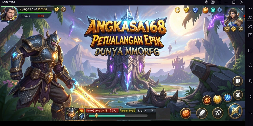 Screenshot gameplay dari ANGKASA168 menampilkan aksi seru di dunia MMORPG.
