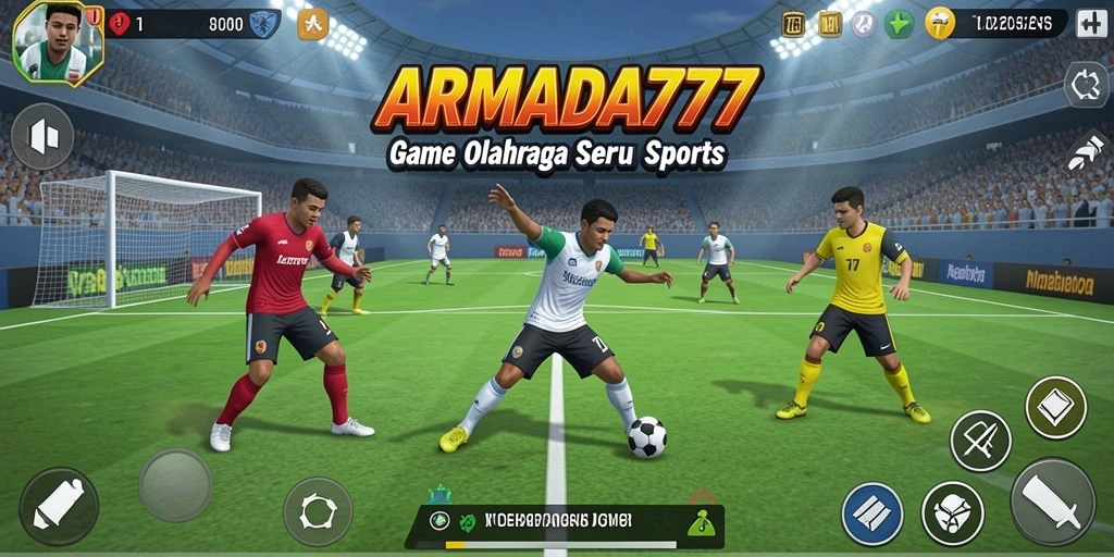 Tampilan gameplay seru dalam pertandingan olahraga yang menegangkan.