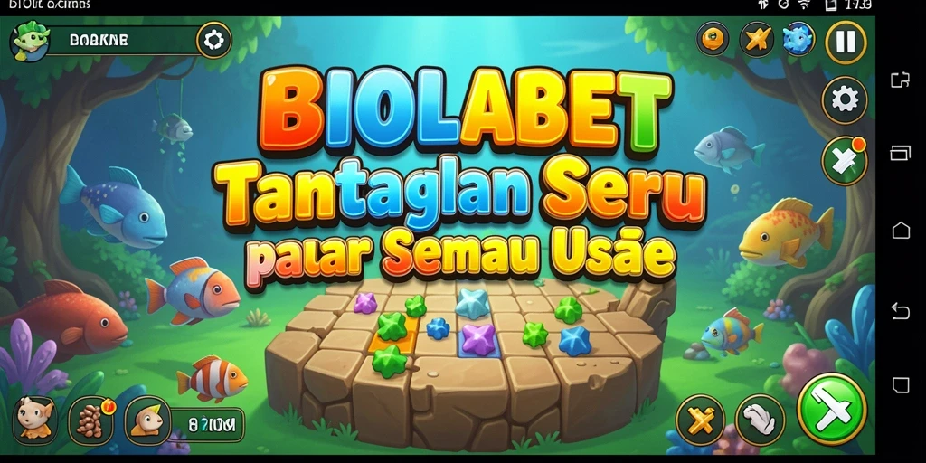Tangkapan layar gameplay <strong>BIOLABET</strong> menampilkan berbagai puzzle menarik dan warna-warni.