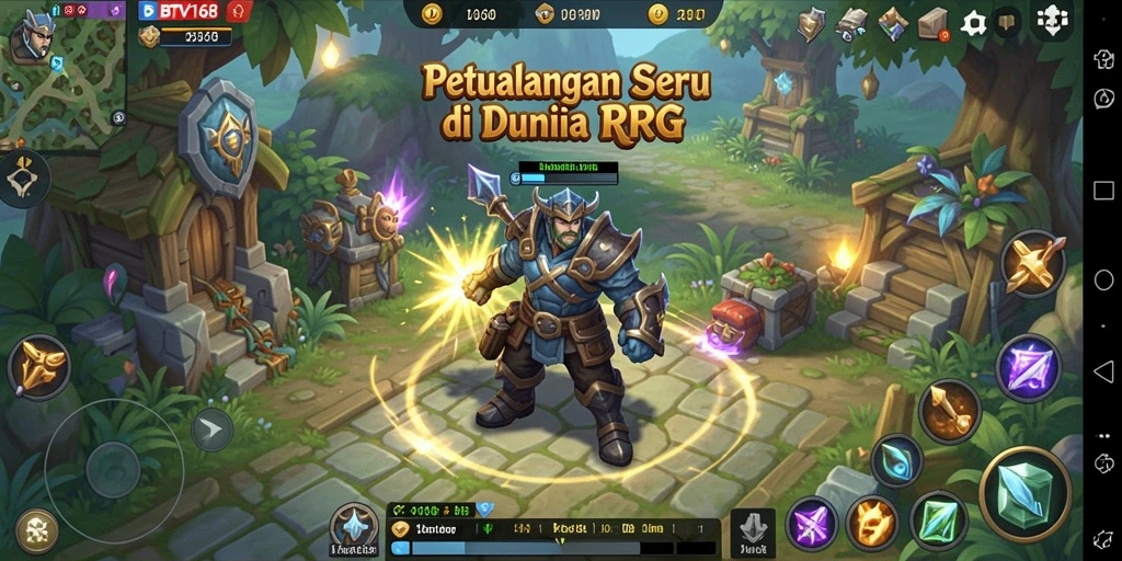 Tangkapan layar BTV168 menunjukkan aksi seru dalam permainan RPG.