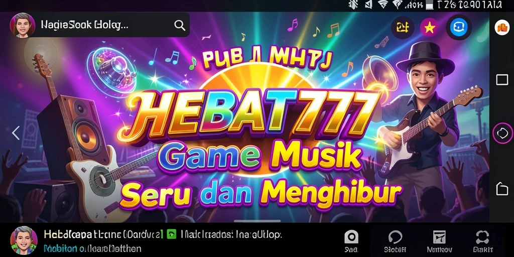 Gameplay HEBAT777 menampilkan berbagai tantangan musik yang seru.