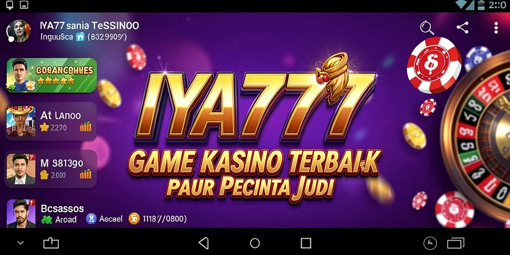 Tampilan gameplay menarik dari IYA777 dengan berbagai permainan Kasino.