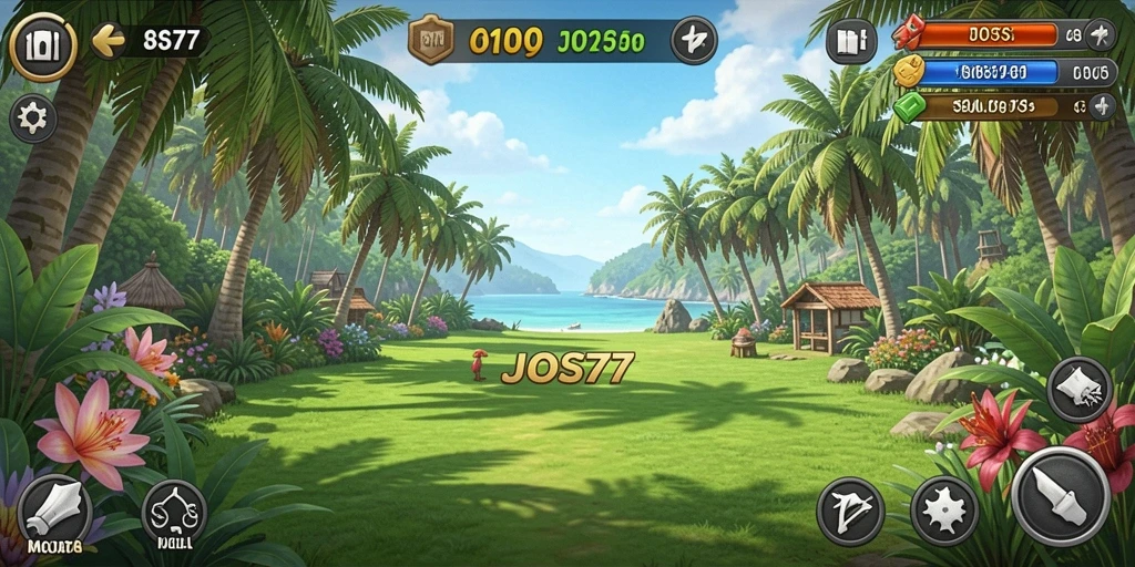 Tampilan gameplay JOS77 yang penuh warna dan menarik.