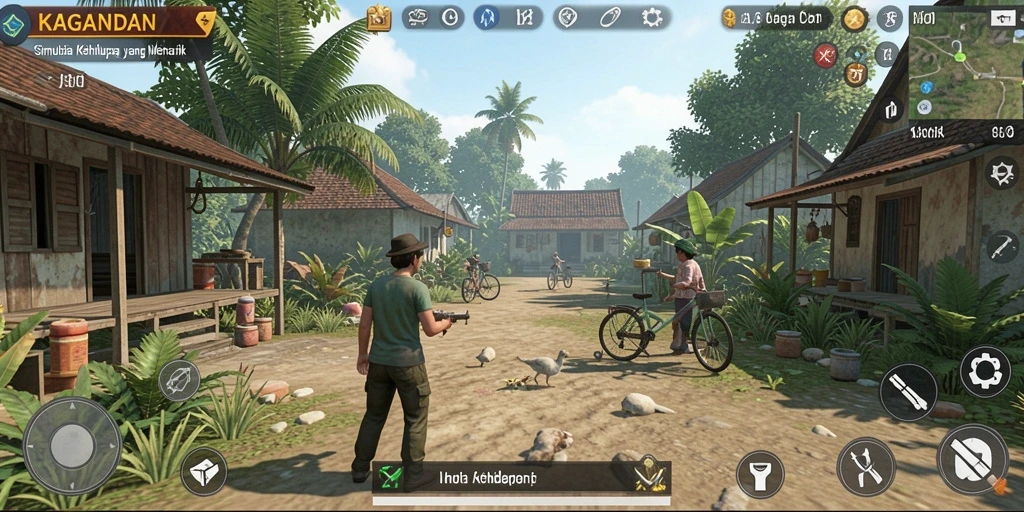 Screenshot KAGANDAN menunjukkan interaksi karakter yang kaya dalam gameplay simulasi.
