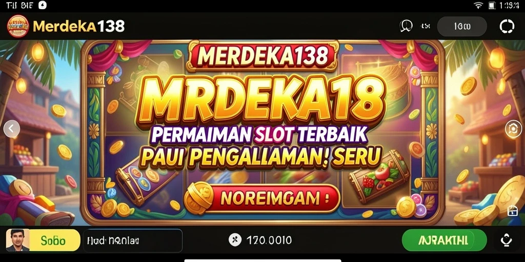 Tampilan gameplay seru MERDEKA138 saat memutar gulungan slot.