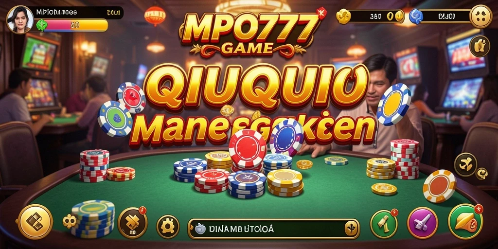 Screenshot menunjukkan gameplay QiuQiu yang mendebarkan.