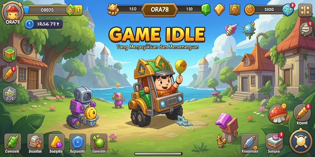 Screenshot gameplay ORA78 menampilkan keseruan dan kemudahan bermain Idle.