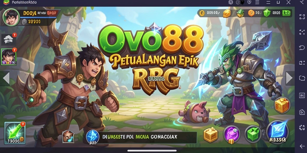 Tampilan gameplay OVO88 yang menegangkan dan penuh aksi RPG.