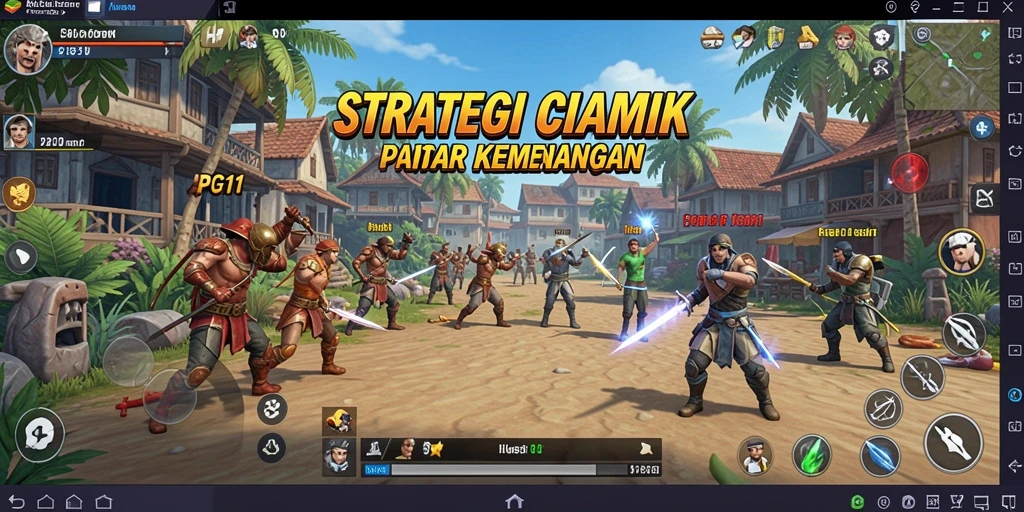 Tangkapan layar PG11 menampilkan pertempuran strategis yang intens.