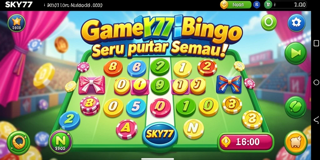 Tangkapan layar utama SKY77 yang menunjukkan keseruan permainan Bingo.