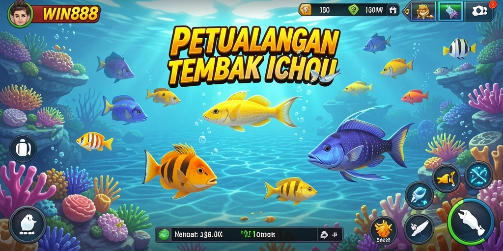 Gameplay menarik dalam WIN88 dengan berbagai ikan untuk ditembak.