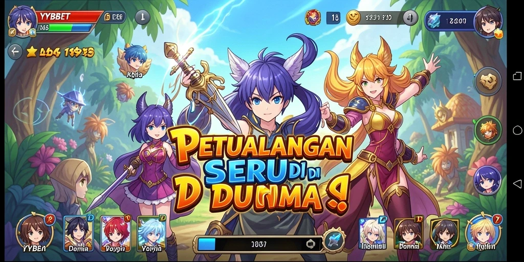 Screenshot permainan YYBET dengan grafis anime yang menakjubkan.